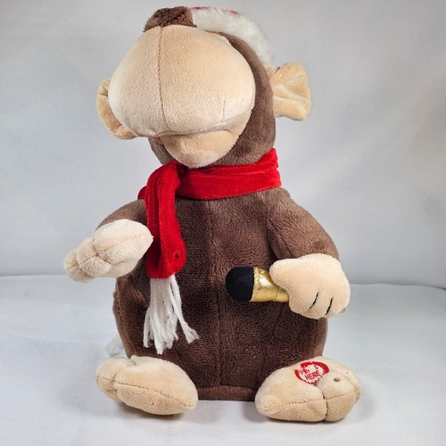Christmas singing monkey plush - christmas,