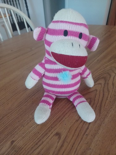 Gemmy pink sock monkey - pink,